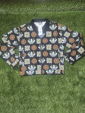 Adidas Men’s Monogram Allover Print Loose Coach Jacket, Size XS, JY2998 $120.00